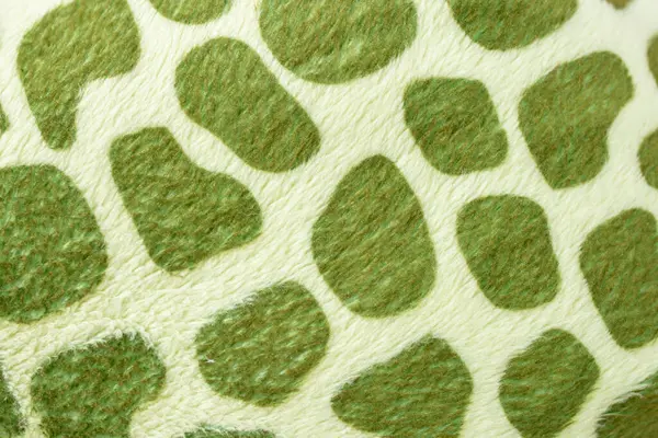 stock image Green animal skin pattern on synthetic fiber fabric, soft felt toy manufacturing, abstract 