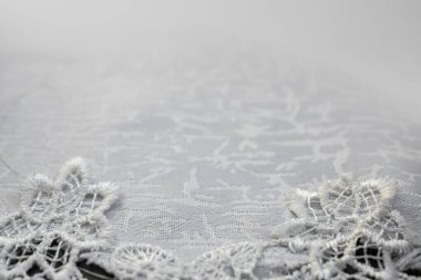 Beyaz masa örtüsüne nakış deseni, soyut arkaplan