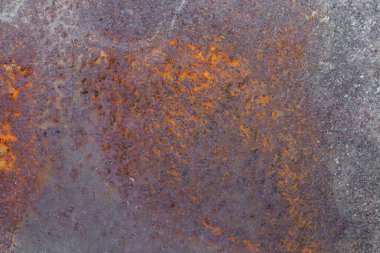 Paslı çelik plaka, yıpranmış metal arka plan, dokuyu kapat