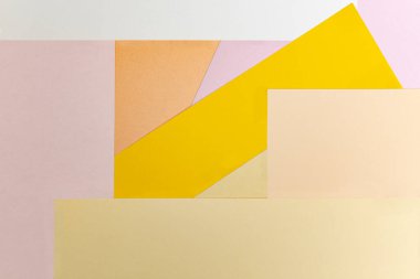 Renkli bohem renkleri, üst üste binen karton kağıtlar, dizayn ögesi düz  