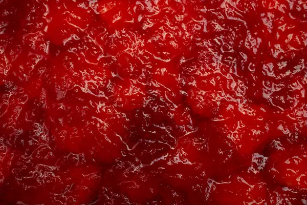 Çilek dilimleri üzerine jelatin katman, yapı, soyut mutfak dokusu