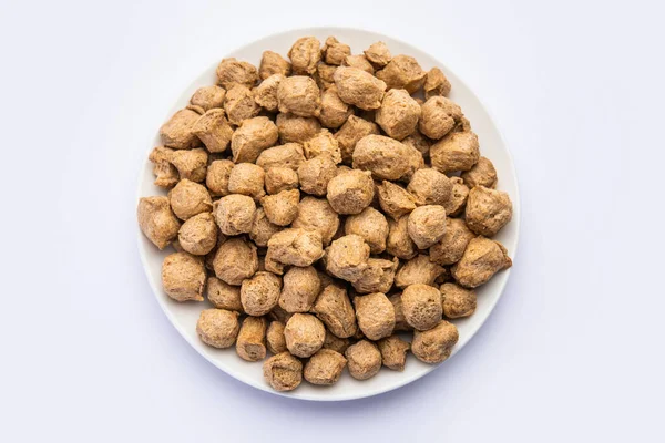 Glycine Max Soya Bean Uncooked Soybean Chunks Served Bowl Pile — Stock Photo, Image