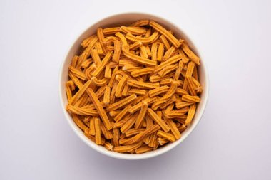 Tuzlu Soya Sticks Hint yemeği. El yapımı.