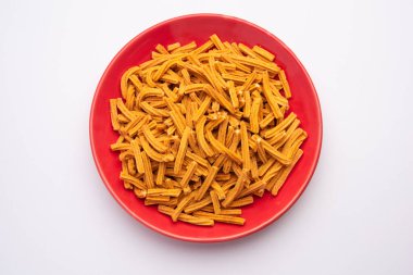 Tuzlu Soya Sticks Hint yemeği. El yapımı.