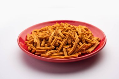 Tuzlu Soya Sticks Hint yemeği. El yapımı.