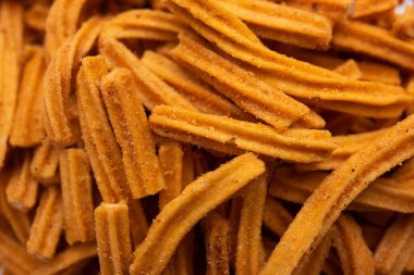 Tuzlu Soya Sticks Hint yemeği. El yapımı.