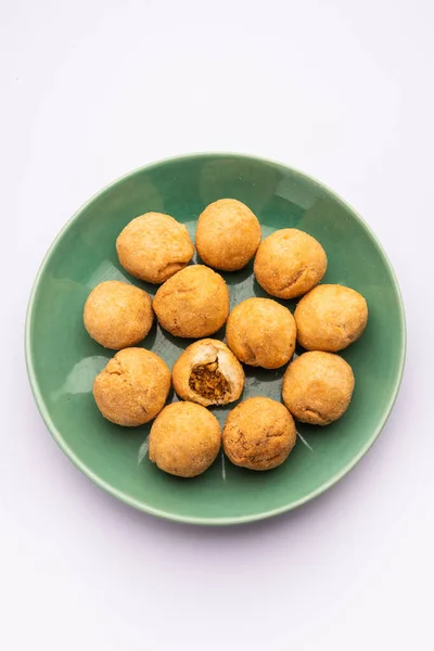 干果是一种干果填充球状的法桑 也被称为Kachauri Kachodi和Katchuri — 图库照片