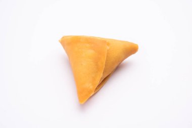 cocktail mini triangle samosa made using patti or strip, popular home made snack from India