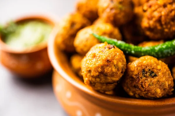 stock image Moong Dal Vada Also mungode , Pakoda, Pakode, Pakore, Moong wada, Pakora or Bhajiya, tea time snack