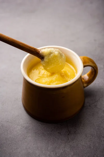 Pure Tup Desi Ghee Também Conhecido Como Manteiga Líquida Clarificada — Fotografia de Stock