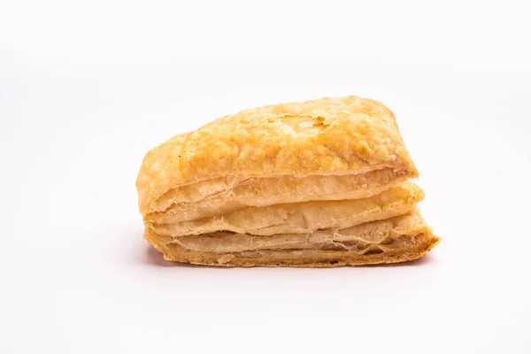 Biscotto Sfoglia Khari Pasta Sfoglia Kharee Accompagnamento Sempreverde Con Chai — Foto Stock