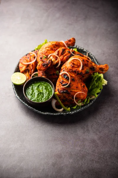 Tandoori Chicken Una Comida Picante India Vegetariana —  Fotos de Stock