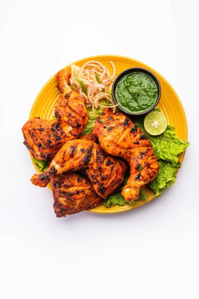 Tandoori Chicken Ist Eine Indische Nicht Vegetarische Scharfe Kost — Stockfoto