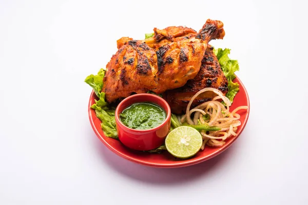 Tandoori Chicken Una Comida Picante India Vegetariana —  Fotos de Stock