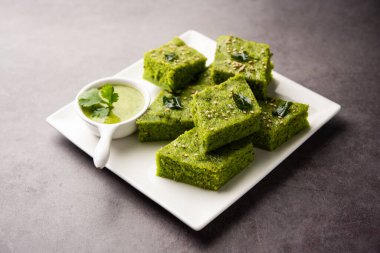 Khaman Dhokla made with green gram beans makes it a healthy, tasty and nutritious variety