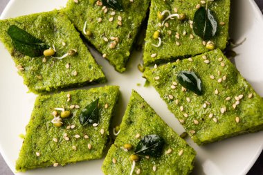 Khaman Dhokla made with green gram beans makes it a healthy, tasty and nutritious variety