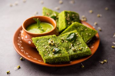 Khaman Dhokla made with green gram beans makes it a healthy, tasty and nutritious variety