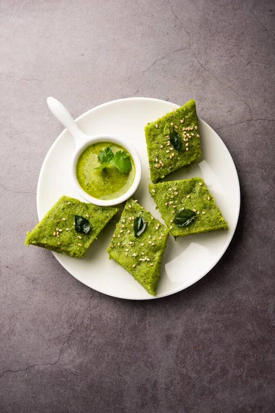Khaman Dhokla made with green gram beans makes it a healthy, tasty and nutritious variety