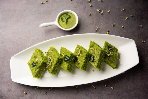 Khaman Dhokla made with green gram beans makes it a healthy, tasty and nutritious variety