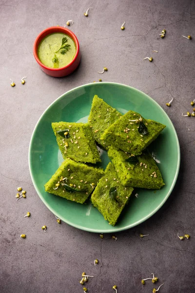 Khaman Dhokla made with green gram beans makes it a healthy, tasty and nutritious variety