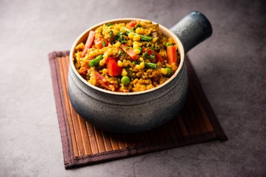 Bisi bele bath or bhath or huliyanna is a spicy, rice based dish from Karnataka, India