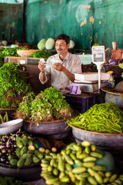 Hint sokak sebze satıcısı veya Bhaji wala