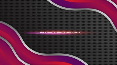 Soyut Mor, Kırmızı ve Gri Metalik Modern Fütüristik Arka plan. Teknoloji, spor veya oyun temaları için düzenlenebilir soyut arkaplan