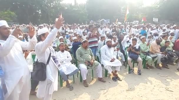 Калькутта Западная Бенгалия Индия Сентября 2023 Года Митинг Протеста Призывает — стоковое видео