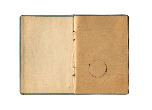 Elölnézet Közelkép Részlet Kis Régi Notebook Vintage Sárga Barna Papír Jogdíjmentes Stock Fotók