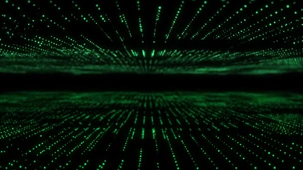 Futuro Ciberespaço Digital Com Partículas Movimento Classificação Análise Dados Digitais — Vídeo de Stock