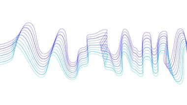 Abstract dynamic music wave. Technology background. Vector sound wave with colorful lines.