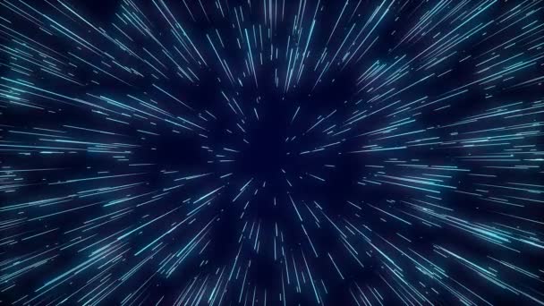Abstrakcyjne Okrągłe Tło Prędkości Światła Dynamiczne Niebieskie Linie Futurystyczna Eksplozja — Wideo stockowe