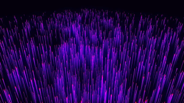 Tecnología Abstracta Onda Partículas Visualización Macrodatos Fondo Oscuro Con Líneas — Foto de Stock