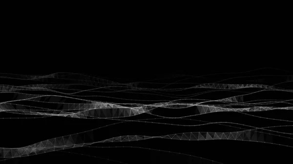 Molecular Background Dna Network Concept Music Sound Wave Big Data — Stock Vector