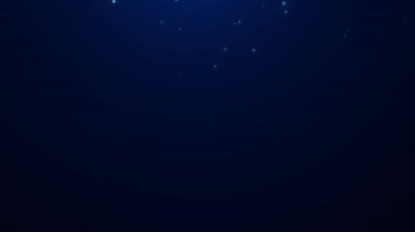 Bokeh etkisindeki toz parçacıkları. Soyut mavi büyü geçmişi. 3d oluşturma.