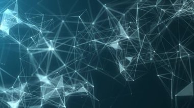 Siber ağ bağlantı yapısı. Teknoloji büyük verileri birbirine bağlıyor. Bilim geçmişi. İş için fütüristik fon. 3B görüntüleme.