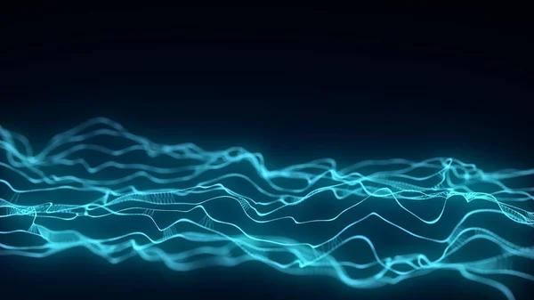 Молекулярный Фон Днк Сеть Концепция Звуковая Волна Музыки Большая Визуализация — стоковое фото