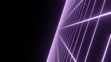 80 'lerin geçmişe dönük harika geçmişi. Gece gökyüzü ile perspektif. Fütürist neon örgüsü. 3d oluşturma.