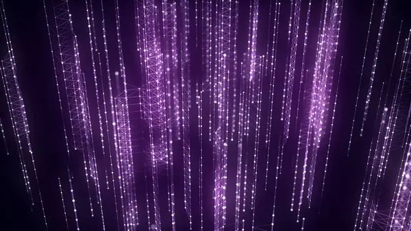 Siber ağ bağlantı yapısı. Teknoloji büyük verileri birbirine bağlıyor. Bilim geçmişi. İş için fütüristik fon. 3B görüntüleme.