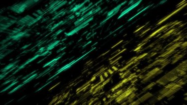 Hareketli parçacıkları olan gelecekteki dijital siber uzay. Dijital verileri sınıflandırma ve analiz etme. Teknoloji matrisi algoritması. Güvenlik depolama verileri. 3d oluşturma.