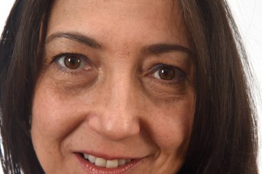 Bir kadının yüzünün detil