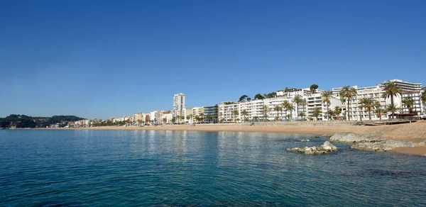Panoramisch Uitzicht Het Strand Het Dorp Lloret Mar Costa Brava — Stockfoto