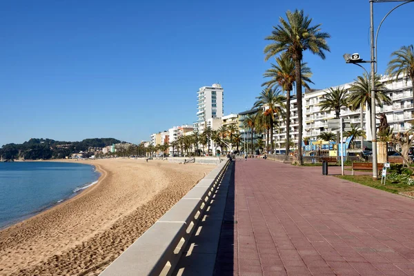Straße Seepromenade Lloret Mar Provinz Girona Katalonien Spanien — Stockfoto