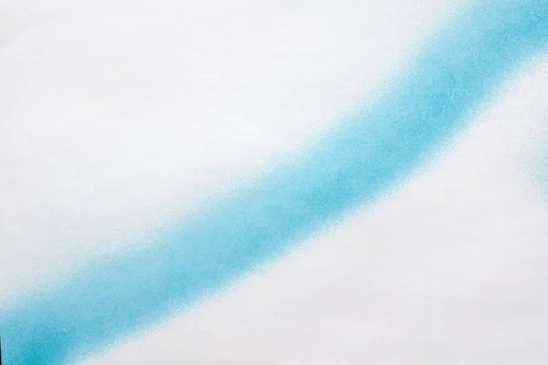 Diagonal Blue Line Spray Paint White Paper — Stock Photo, Image