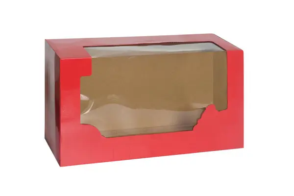 Коробка Пластикових Картонних Іграшок Білому Тлі Стокове Зображення