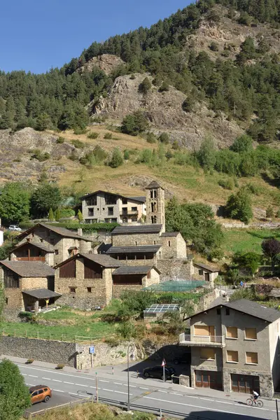 Vista Para Aldeia Pal Andorra Fotografia De Stock