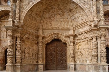  Nuestra Seora del Azogue Kilisesi Puebla de Sanabria, Zamora, Kastilya ve Leon, İspanya