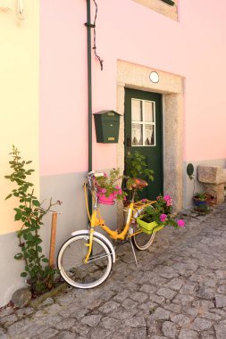 a corner in the street of the historic town of Almeida, Beira Alta, Guarda District ,Portugal clipart