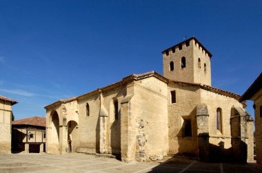 Güçlendirilmiş San Pedro Kilisesi, Santa Gadea del Cid, Burgos Bölgesi, Kastilya ve Leon, İspanya