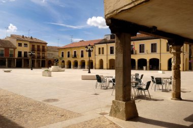 Villalpando, Zamora 'nın ana meydanı, Kastilya ve Leon, İspanya.